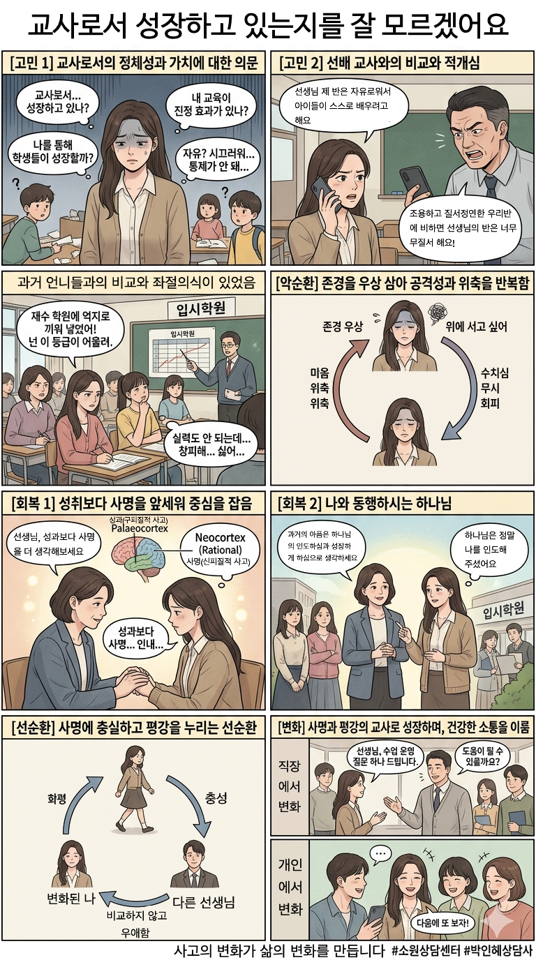 교사로서 성장하고 있는지를 잘 모르겠어요